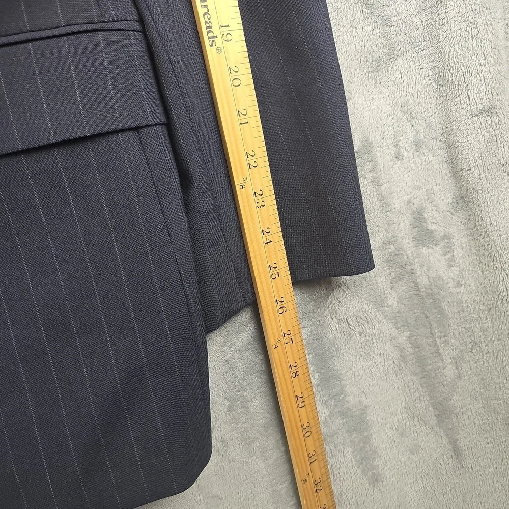 Brooks Brothers 346 Stretch Suit Mens 45R 38x31 Dark Gray Pinstripe Wool Vintage